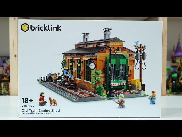 LEGO Bricklink Designer Program 910033 Old Train Engine Shed - LEGO Speed Build Review