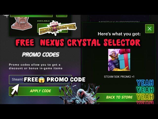 OMG iGot 6* #carnage  In Today New Promo Code Mcoc Free Nexus Hero Crystal Selector #promocode