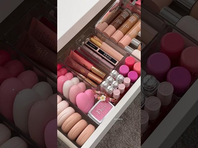 organize my makeup drawer with me #makeup #makeuporganization #makeupshorts #asmrmakeup #preppy