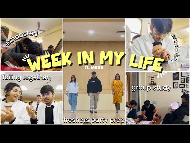 A HECTIC week in my life as a MBBS student | Test, group study, freshers