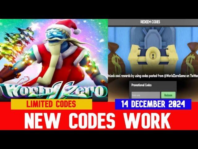 *NEW CODES DECEMBER 14, 2024* [Christmas Event] World Zero ️ Anime RPG ROBLOX | LIMITED CODES TIME