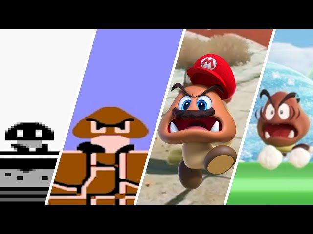 Evolution of Goomba in Super Mario Games (1985-2023)