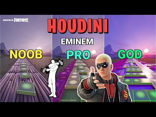 Eminem - Houdini - Noob vs Pro vs God (Fortnite Music Blocks)