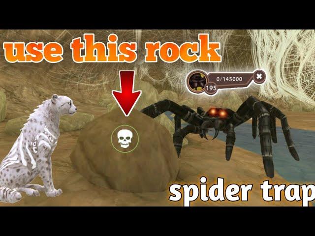 how to defeat giant spider boss in one minute so easlynew spider trap use this stone 