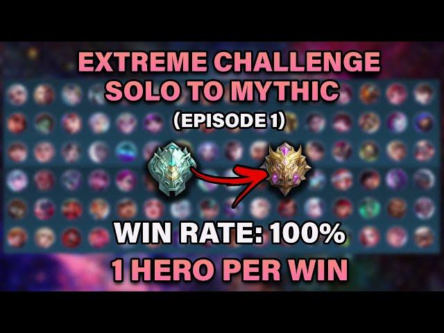 Solo To Mythic: One Hero Per Win - High WR (Episode 1) | Mobile Legends: Bang Bang