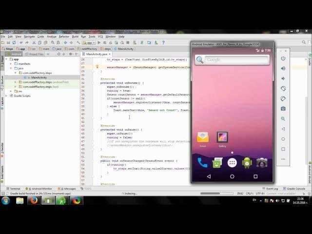 Develop simple Step Counter in Android Studio