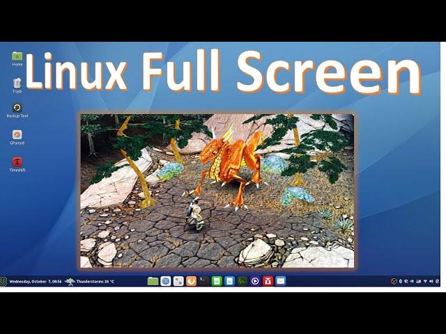 Easy Fix full screen pc game on Linux Mint 20