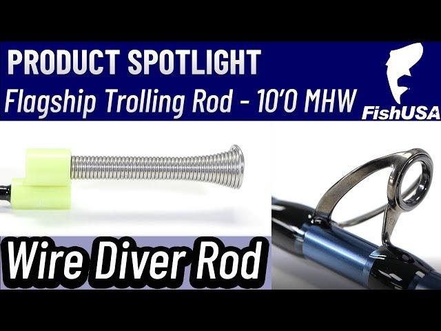 FishUSA Flagship Trolling Rod - 10'0 Medium Heavy Wire