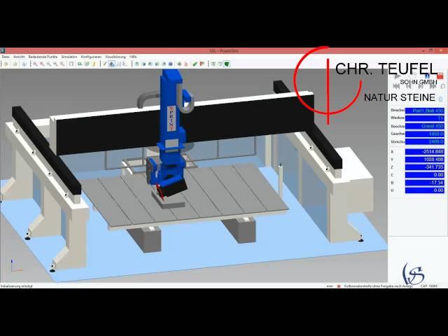 Herstellung eines Massivwaschbeckens mit CMS Brückensäge Sprint und DDX Software.