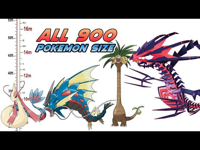 WORLD RECORD! All 920 Pokémon Size Comparison 2022 (Gen 1 - Gen 8)