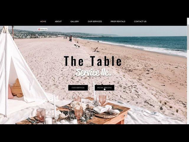 Event booking website in detail: The Table Service