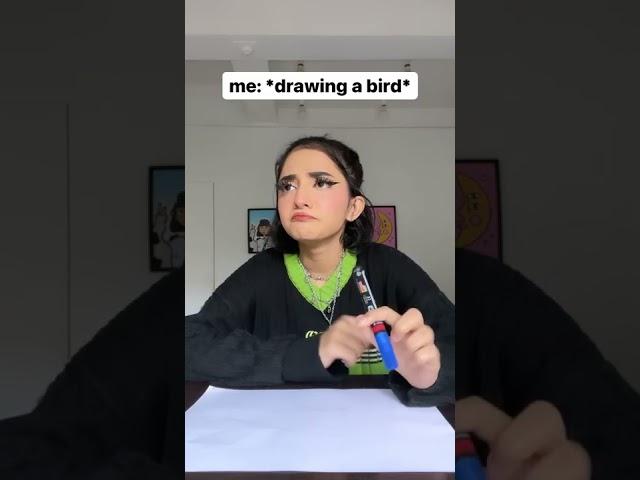 Drawing a realistic bird