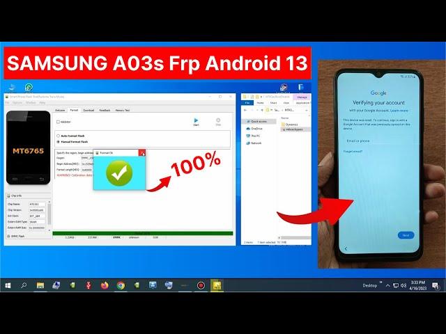 A03s Android 13/12/11 Frp Unlock No Test Point | Samsung A03s All Android Frp By Sp Flash Tool