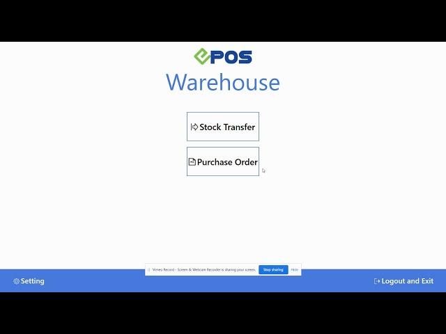 EPOS Warehouse Stock Transfer