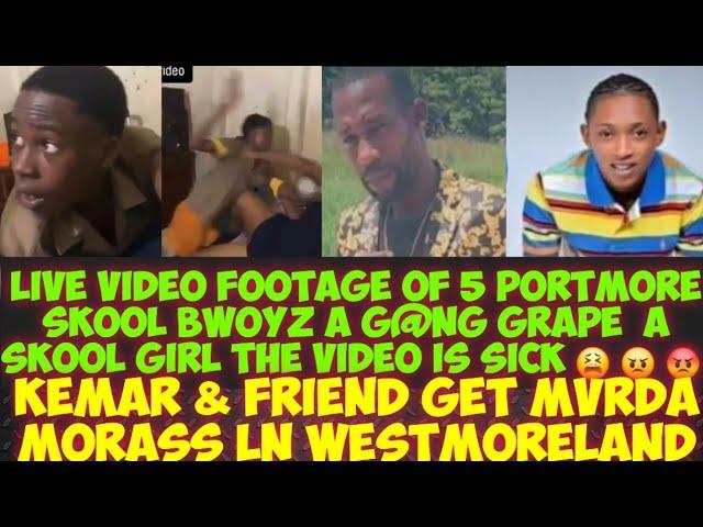 Video Footage 5 Skool Bwoyz A gRAPE 1 Skool Girl/ Kemar & Friend Get MvRDA In Morass Ln Westmoreland