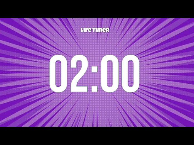 2 Minute Countdown | Focus Timer with Ticking Sound #countdown