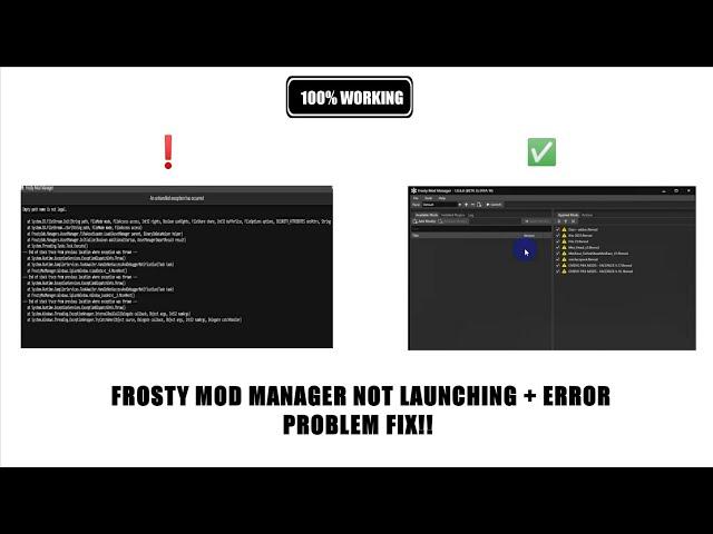 FROSTY MOD MANAGER NOT WORKING/LAUNCHING FIX (100% WORKING)