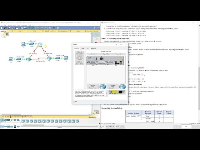 PKT 6.2.2.4 - Configuring Basic EIGRP with IPv4