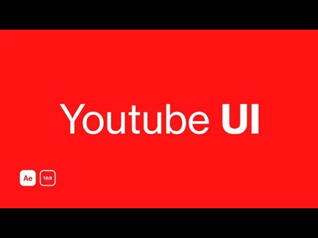 Youtube UI Mockup ( After Effects Template )  AE Templates