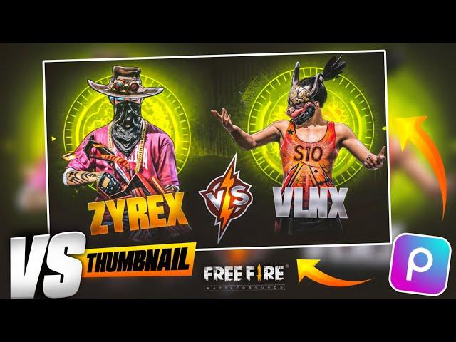 How To Make Free Fire VS Thumbnail In Picsart  Free Fire 1v1 Thumbnail Kaise Banaye #freefire