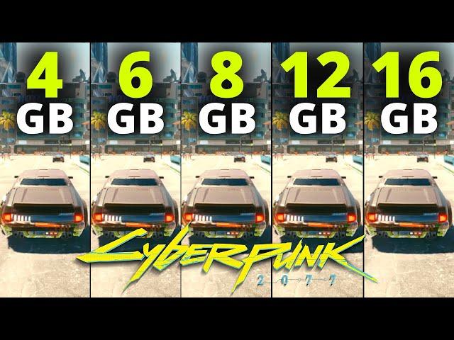 Cyberpunk 2077 | 4gb vs 6gb vs 8gb vs 12gb vs 16gb Ram Test