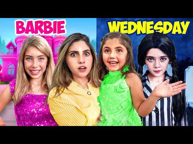 CHOOSING A NEW BABYSITTER FOR MY DAUGHTER! **Wednesday Addams or Barbie**  Ft/ @AnazalaFamily