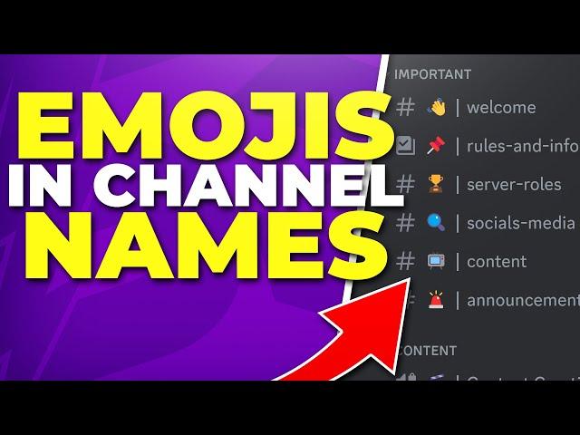 Add Emojis and Symbols to Channel Names on Discord