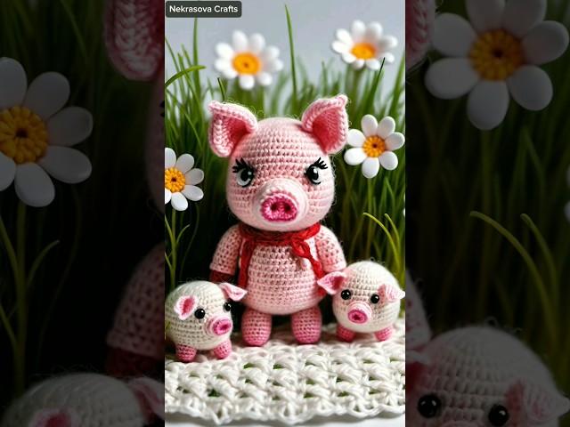  CROCHET PIG IDEAS  ВЯЗАНЫЕ КРЮЧКОМ СВИНКИ #shorts #crochet #amigurumi