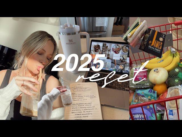 NEW YEAR RESET for 2025 | inspiring book haul, mindset shifts, minimizing my space, & healthy habits