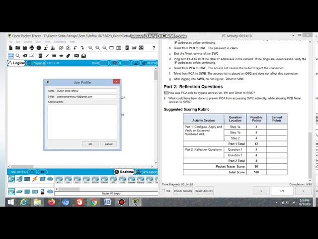 4.2.2.11 Packet Tracer - Configuring Extended ACLs - Scenario 2