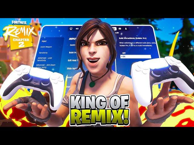 *KING* Of REMIX!  *NEW* BEST Controller Settings For Fortnite Chapter 2 REMIX! (PS4/PS5/XBOX/PC)