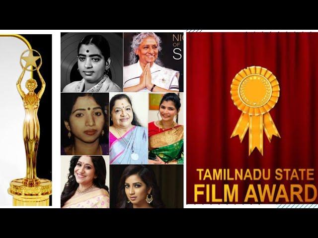 Tamil Nadu State Film Awards -Best Female Singers 1968 - 2014. Evolution of Female Singers 1968-2014