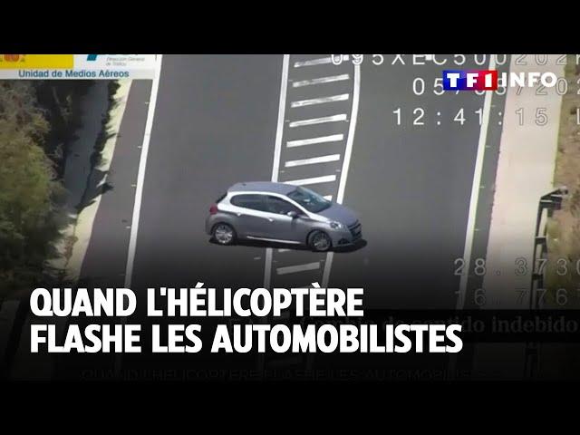 Quand l'hélicoptère flashe les automobilistes ｜TF1 INFO