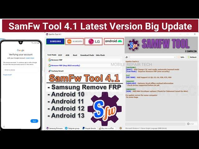 SamFw FRP Tool Download 2023 || 1 Click Samsung Frp Bypass Android 12 2023 | samsung frp tool 2023