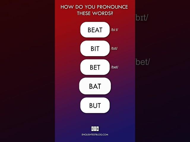 From Beat to But: Pronouncing Similar English Words with Clarity and Confidence