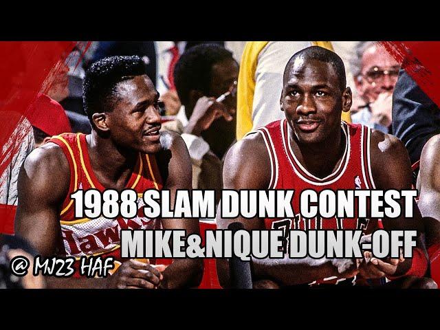 Michael Jordan vs Dominique Wilkins DUNK-OFF (1988 Slam Dunk Contest) - BEST SLAM DUNK CONTEST EVER?