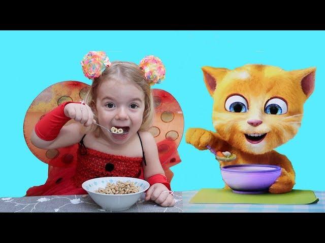 Anabella si PISICA VESELA | Anabella and  FUNNY talking CAT | Video for KIDS