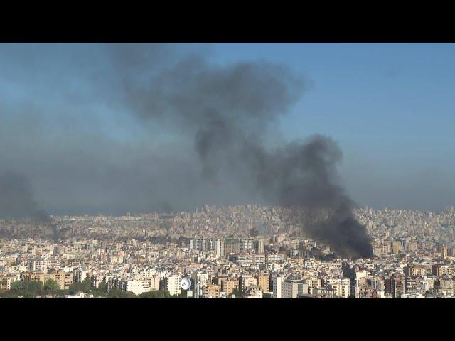 Black smoke drifts across Beirut skyline after more Israeli airstrikes