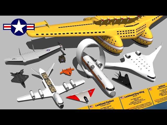 Crazy American Aircraft Type & Size Comparison 3D