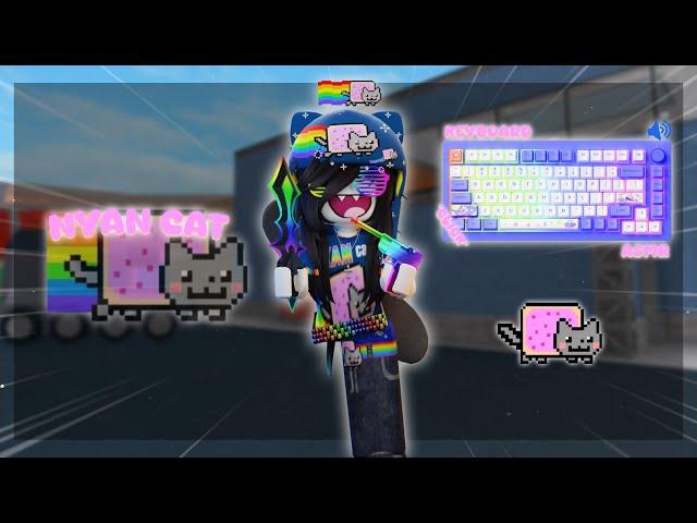 PLAYING MM2 AS NYAN CAT *Keyboard ASMR*