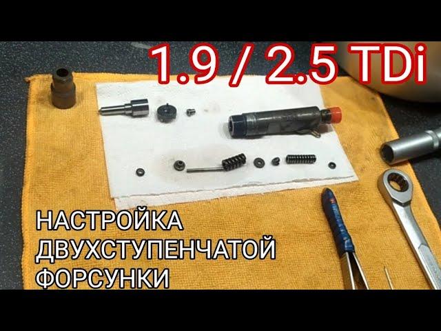 Настройка двухступенчатой форсунки 2.5 и 1.9 TDI.