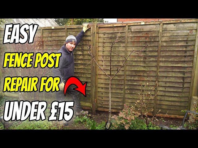 Repair a Broken Fence Post | SUPER EASY AND FAST !