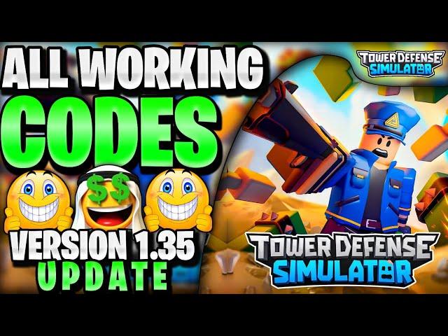 *NEW* ALL WORKING UPDATE 1.35 CODES FOR TOWER DEFENSE SIMULATOR | ROBLOX TDS CODES