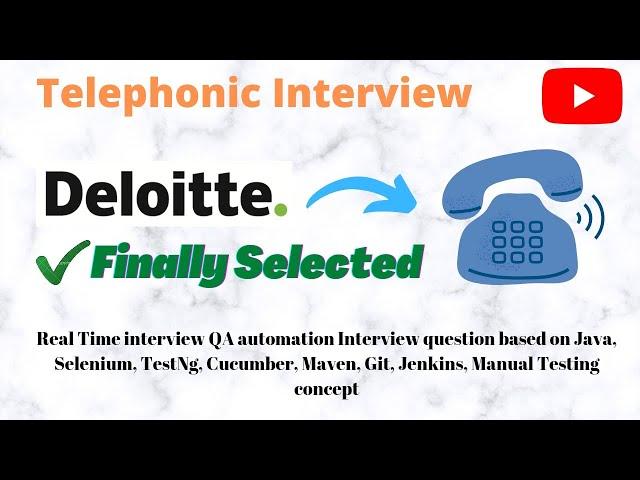 Deloitte Automation Testing Interview Question and answer| Real Time Interview Questions and Answers