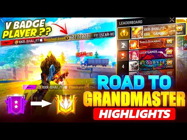 Road To Grandmaster in free fire  Highlights || Big YouTubers in my game 