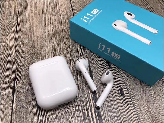 TWS i11 короткое видео новой копии беспроводных наушников AirPods