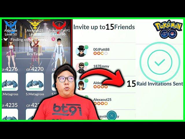 How to Send 15 Invites for Remote Raids in Pokemon GO