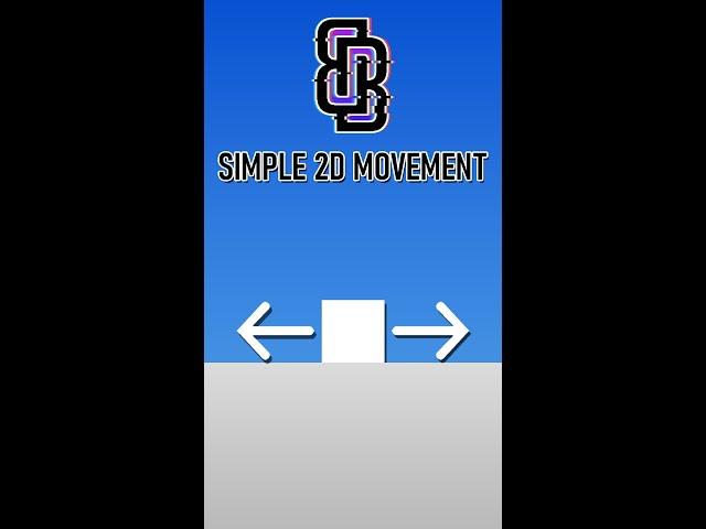 SIMPLE UNITY 2D MOVEMENT IN UNDER 1 MINUTE!