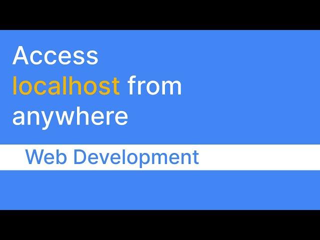 How to access localhost website remotely ?