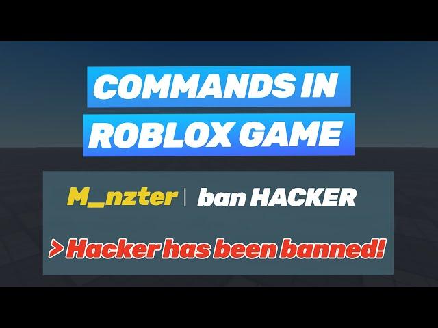 How to Add Commands to your Roblox Game using Cmdr!